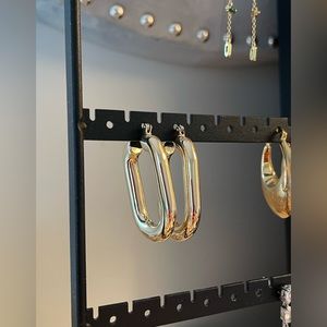 Urban Outfitters gold hoop “U” shaped earrings